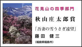 花見山の四季部門秋山庄太郎賞「吾妻の雪うさぎ遠望」
